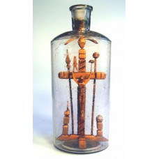 558 - Crucifixion Scene in bottle
