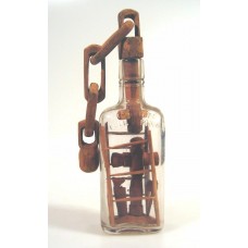 640 - Cross, Ladder and Tools in bottle