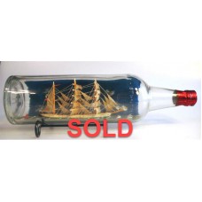 693 - 3 Masted Bark "lsle" Ship in a bottle - SOLD