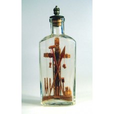 708 - Cross and Religious Symbols in bottle