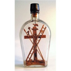 742 - Cross and Religious Symbols in bottle